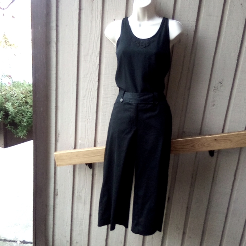 Jet Black capris my 'Worthington Modern Fit ' with top by